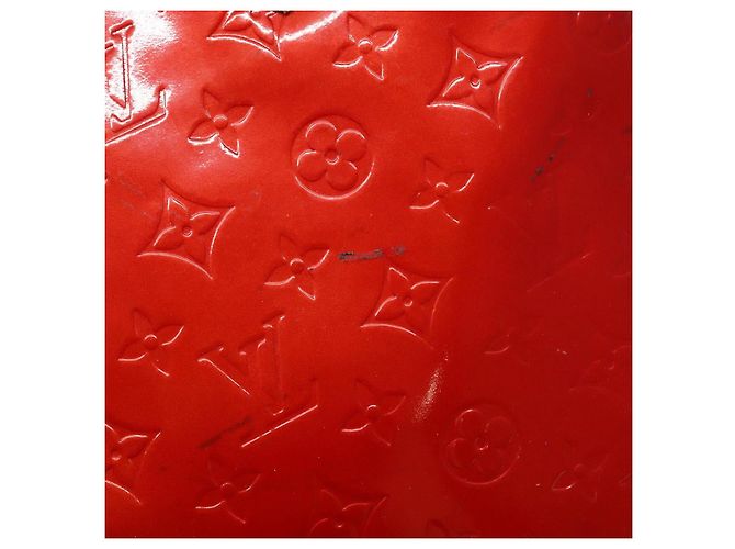 LOUIS VUITTON Monogram Vernis Reade MM Borsa a Mano Rossa M91086 LV Auth 141401 Rosso - vista 10