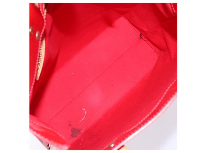 LOUIS VUITTON Monogram Vernis Reade MM Borsa a Mano Rossa M91086 LV Auth 141401 Rosso - vista 11