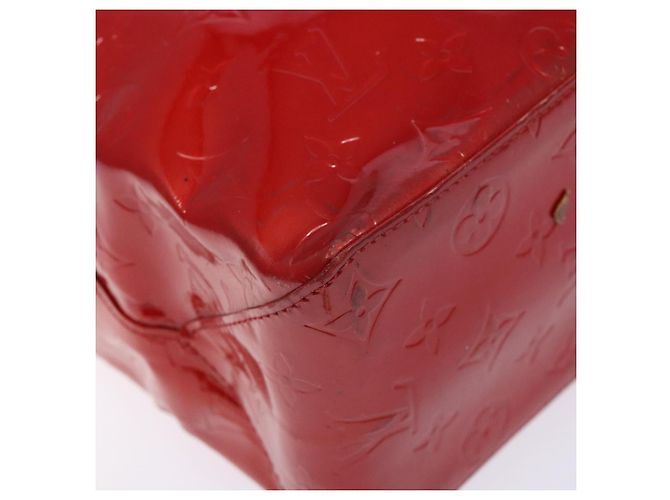 LOUIS VUITTON Monogram Vernis Reade MM Borsa a Mano Rossa M91086 LV Auth 141401 Rosso - vista 14
