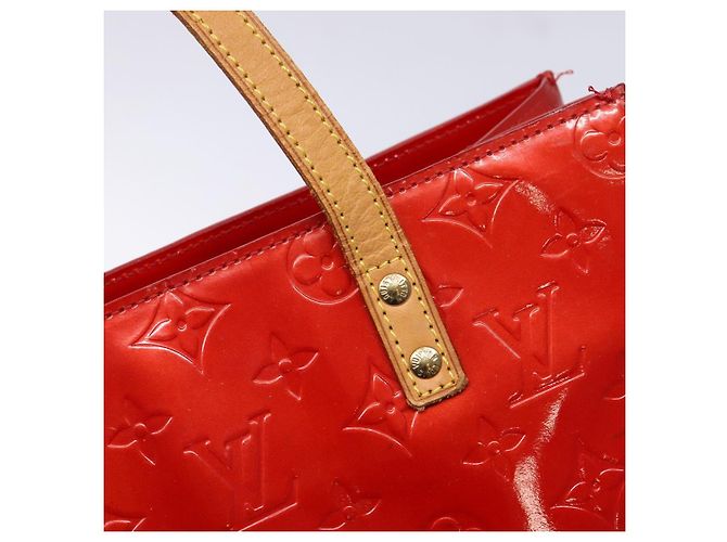LOUIS VUITTON Monogram Vernis Reade MM Borsa a Mano Rossa M91086 LV Auth 141401 Rosso - vista 17