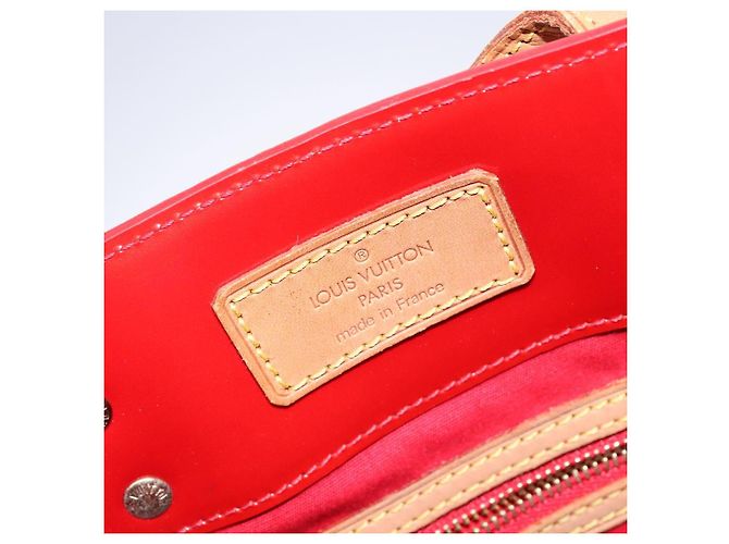 LOUIS VUITTON Monogram Vernis Reade MM Borsa a Mano Rossa M91086 LV Auth 141401 Rosso - vista 18