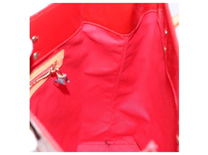 LOUIS VUITTON Monogram Vernis Reade MM Borsa a Mano Rossa M91086 LV Auth 141401 Rosso - vista 19