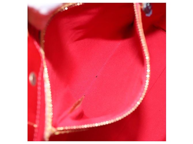 LOUIS VUITTON Monogram Vernis Reade MM Borsa a Mano Rossa M91086 LV Auth 141401 Rosso - vista 21