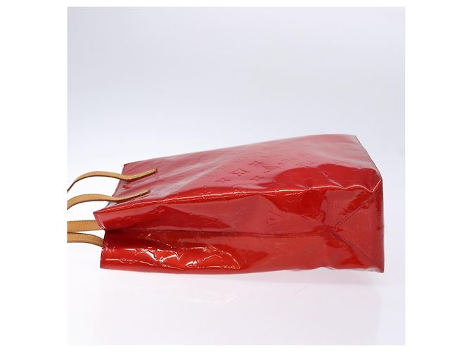 LOUIS VUITTON Monogram Vernis Reade MM Borsa a Mano Rossa M91086 LV Auth 141401 Rosso - vista 4