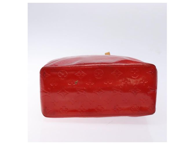 LOUIS VUITTON Monogram Vernis Reade MM Borsa a Mano Rossa M91086 LV Auth 141401 Rosso - vista 5