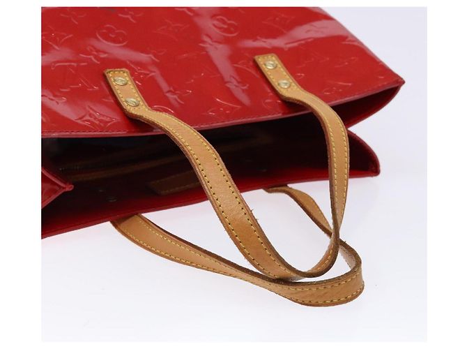 LOUIS VUITTON Monogram Vernis Reade MM Borsa a Mano Rossa M91086 LV Auth 141401 Rosso - vista 7