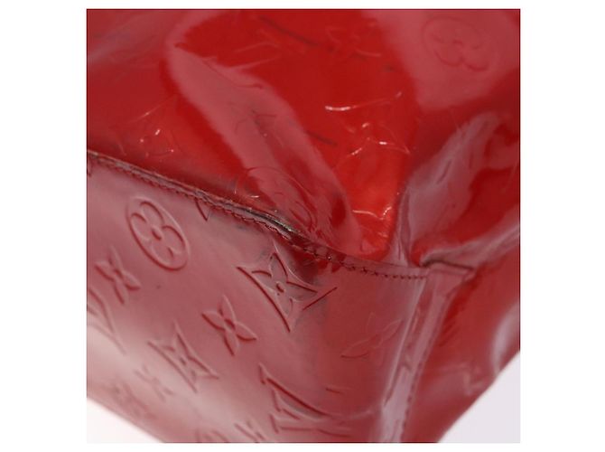 LOUIS VUITTON Monogram Vernis Reade MM Borsa a Mano Rossa M91086 LV Auth 141401 Rosso - vista 9