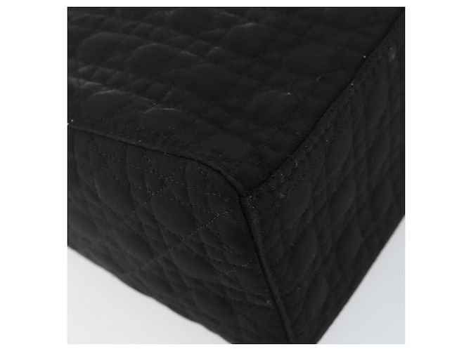 Borsa Canage in nylon nera e oro Christian Dior Auth bs29101 Nero D'oro - vista 11