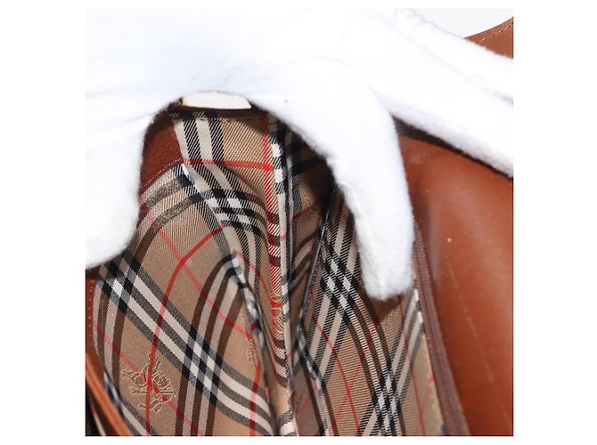Autre Marque Borsa a Spalla Burberrys in Pelle Marrone Oro Auth ep10854 D'oro - vista 19