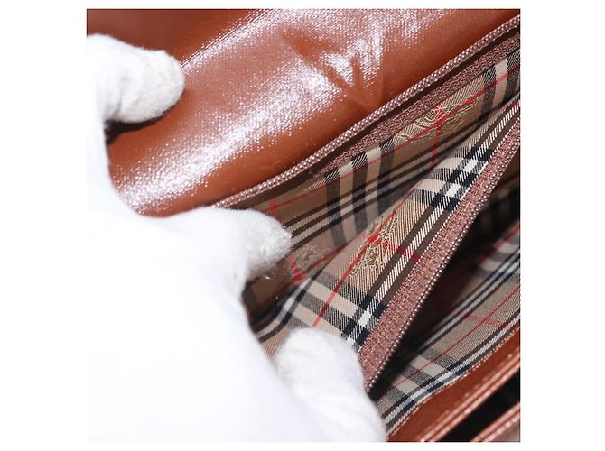 Autre Marque Borsa a Spalla Burberrys in Pelle Marrone Oro Auth ep10854 D'oro - vista 23