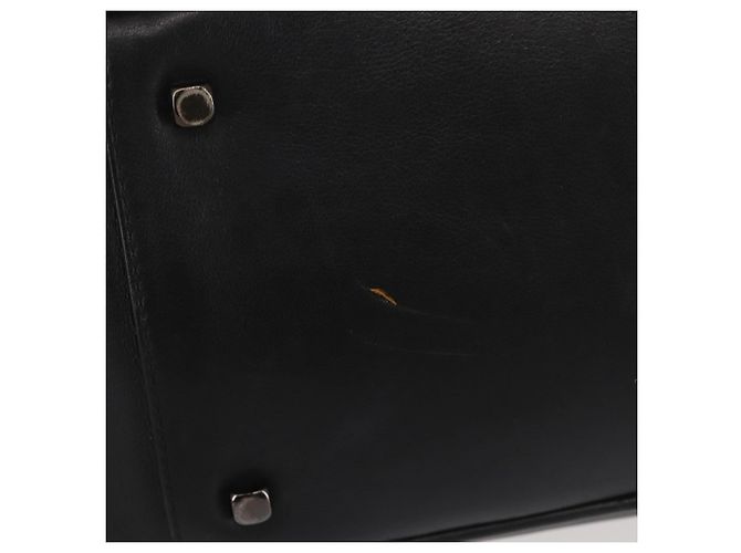 Borsa a Spalla Vala in Pelle Nera e Argento di Salvatore Ferragamo Auth BA6023 Nero - vista 10