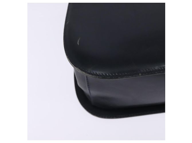 Borsa a mano in pelle Salvatore Ferragamo Gancini blu navy oro Auth 142667 - vista 13