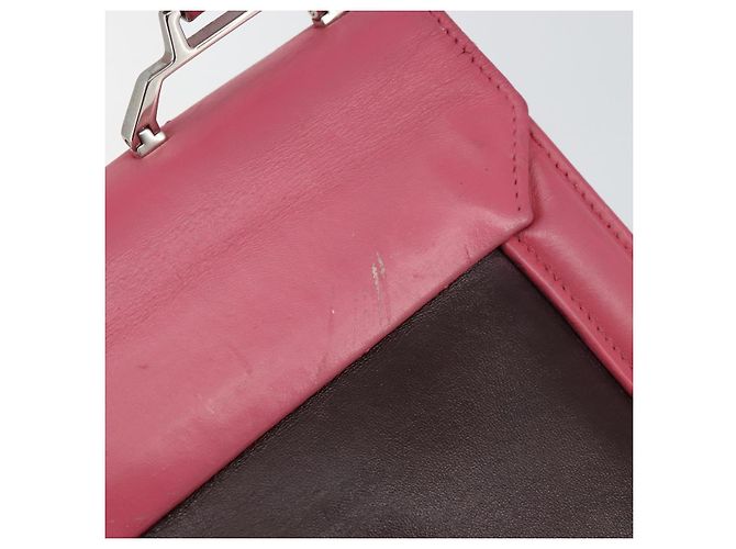 Borsa a mano Miu Miu in pelle 2 in 1 rosa marrone argento autentica bs29468 - vista 10