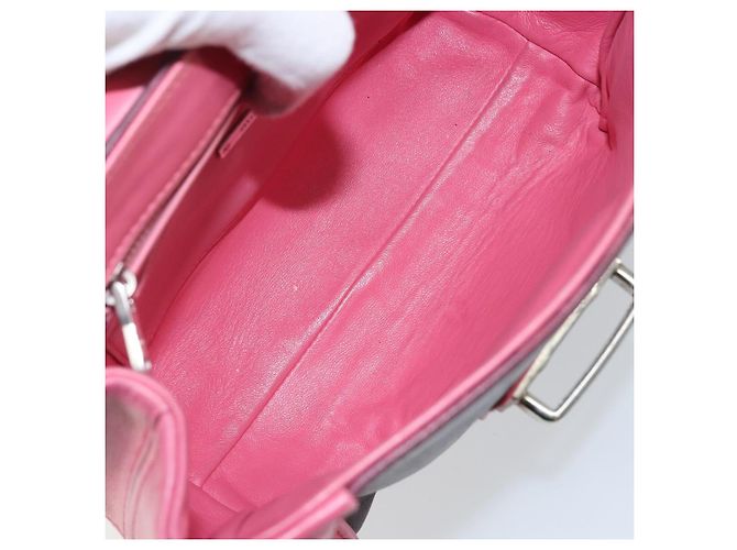 Borsa a mano Miu Miu in pelle 2 in 1 rosa marrone argento autentica bs29468 - vista 11