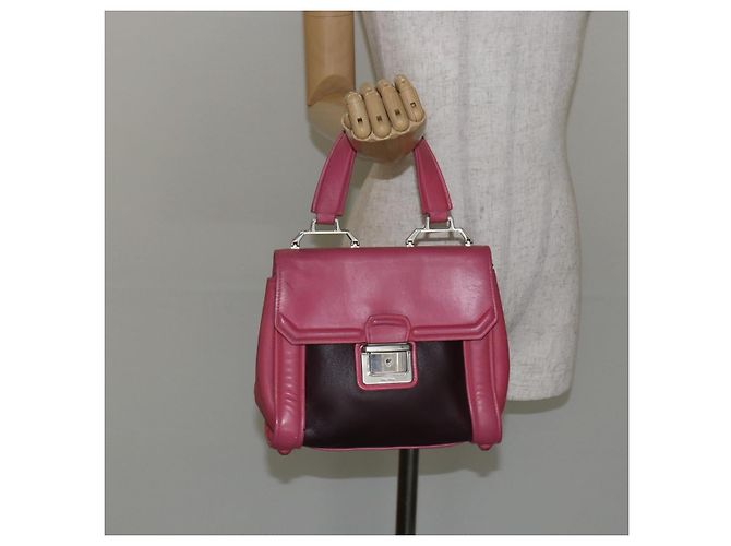 Borsa a mano Miu Miu in pelle 2 in 1 rosa marrone argento autentica bs29468 - vista 25