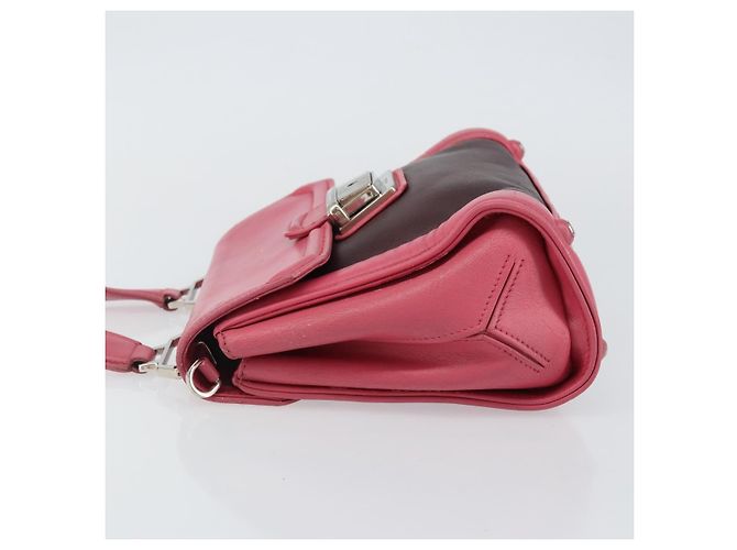 Borsa a mano Miu Miu in pelle 2 in 1 rosa marrone argento autentica bs29468 - vista 4