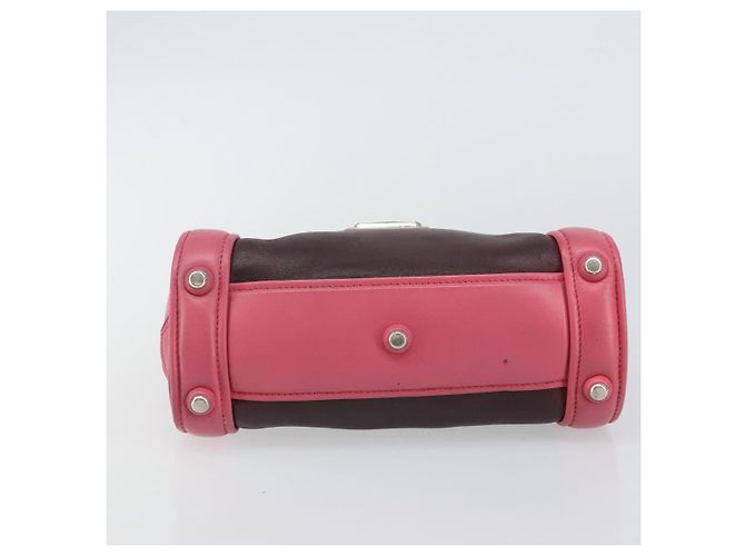 Borsa a mano Miu Miu in pelle 2 in 1 rosa marrone argento autentica bs29468 - vista 5