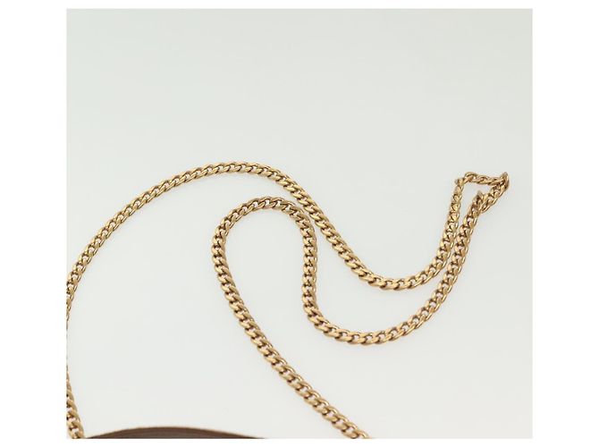 PRADA Borsa a Spalla Chain Kaye Velluto Beige Oro Auth 141360 D'oro - vista 10