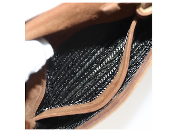 PRADA Borsa a Spalla Chain Kaye Velluto Beige Oro Auth 141360 D'oro - vista 21