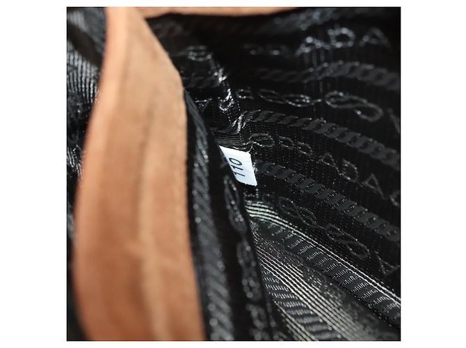PRADA Borsa a Spalla Chain Kaye Velluto Beige Oro Auth 141360 D'oro - vista 22