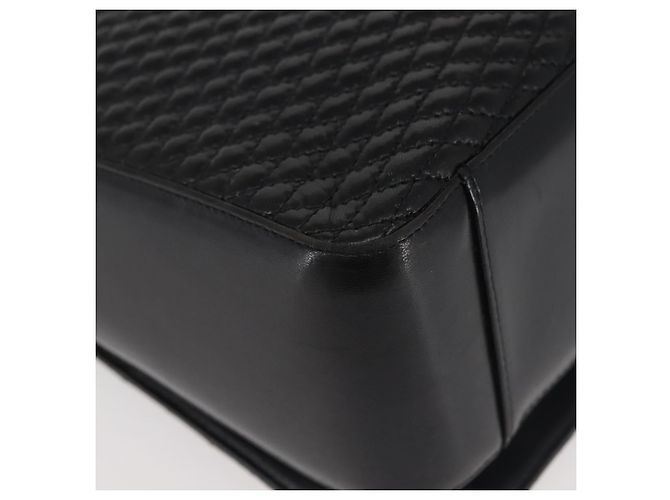 BALLY Bolsa de Ombro de Couro Preta Dourada Auth BA6042 Preto Dourado - vista 10