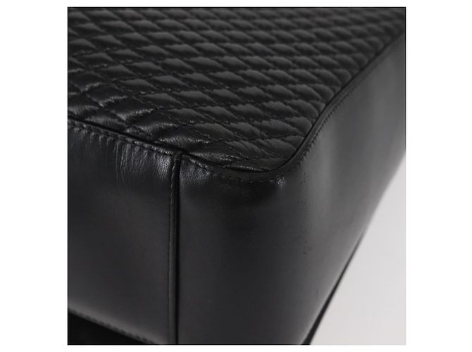 BALLY Bolsa de Ombro de Couro Preta Dourada Auth BA6042 Preto Dourado - vista 11