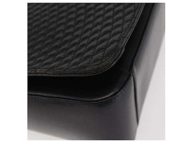 BALLY Bolsa de Ombro de Couro Preta Dourada Auth BA6042 Preto Dourado - vista 12