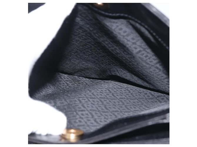 BALLY Bolsa de Ombro de Couro Preta Dourada Auth BA6042 Preto Dourado - vista 20