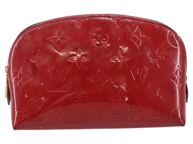 LOUIS VUITTON Pochette Cosmetica Vernis PM Rouge Grunadine M91746 LV Auth 142757 - vista 13