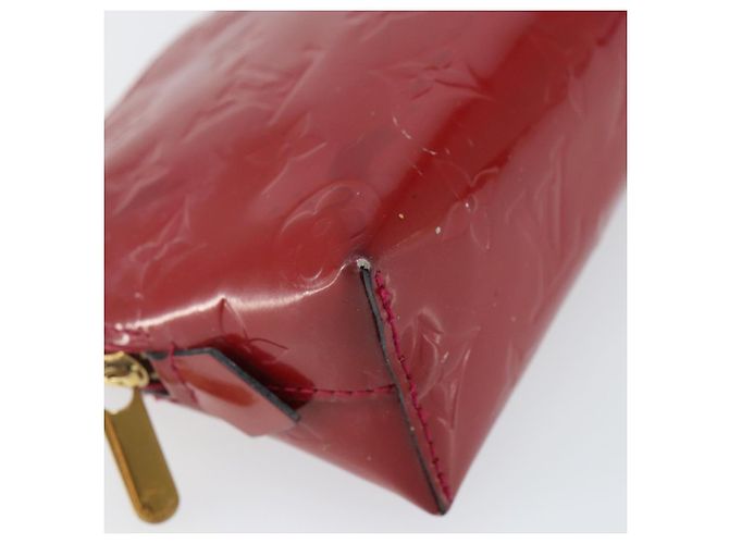 LOUIS VUITTON Pochette Cosmetica Vernis PM Rouge Grunadine M91746 LV Auth 142757 - vista 14