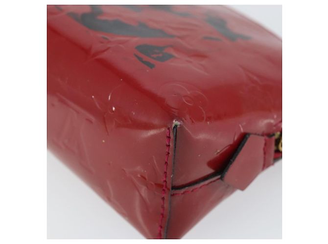 LOUIS VUITTON Pochette Cosmetica Vernis PM Rouge Grunadine M91746 LV Auth 142757 - vista 15