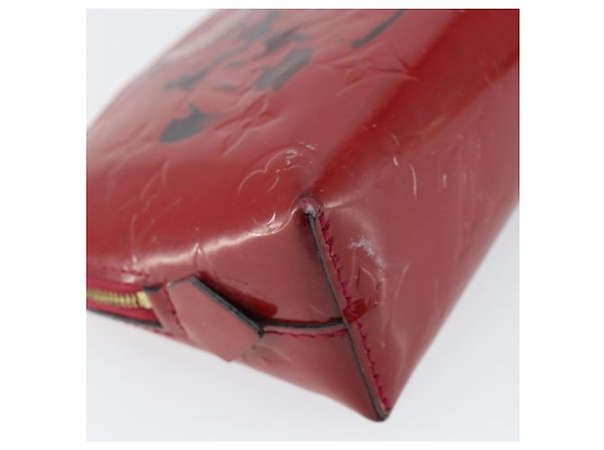LOUIS VUITTON Pochette Cosmetica Vernis PM Rouge Grunadine M91746 LV Auth 142757 - vista 16