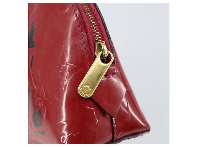 LOUIS VUITTON Pochette Cosmetica Vernis PM Rouge Grunadine M91746 LV Auth 142757 - vista 17