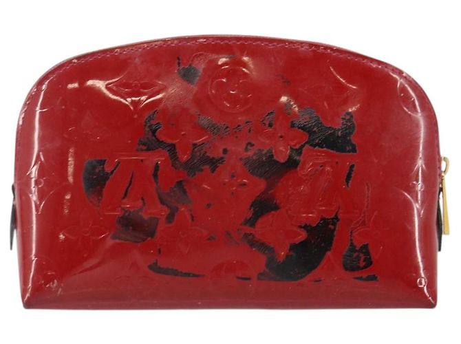 LOUIS VUITTON Pochette Cosmetica Vernis PM Rouge Grunadine M91746 LV Auth 142757 - vista 2