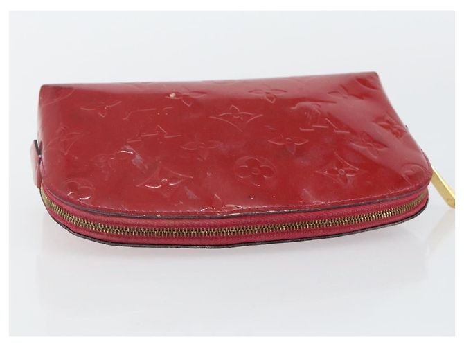 LOUIS VUITTON Pochette Cosmetica Vernis PM Rouge Grunadine M91746 LV Auth 142757 - vista 5
