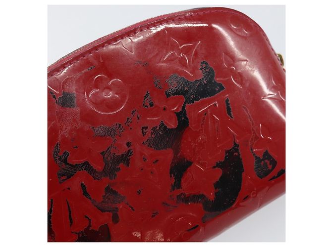 LOUIS VUITTON Pochette Cosmetica Vernis PM Rouge Grunadine M91746 LV Auth 142757 - vista 8