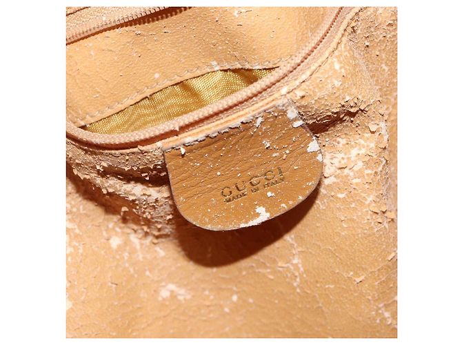 Borsa a Spalla GG Canvas Gucci Beige Oro 001 854 1627 Auth ep10612 D'oro - vista 16