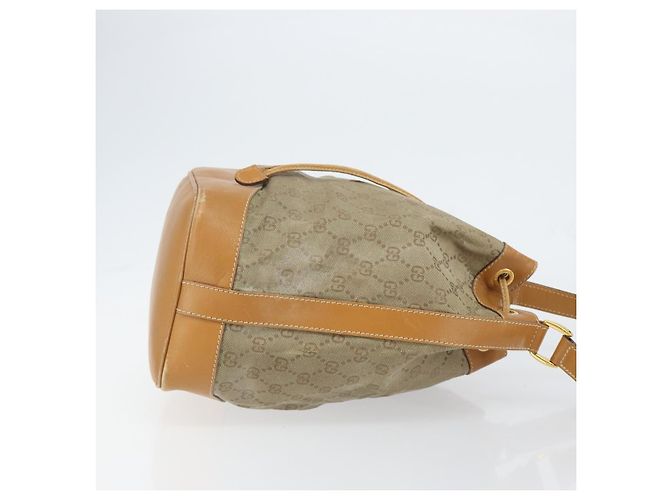 Borsa a Spalla GG Canvas Gucci Beige Oro 001 854 1627 Auth ep10612 D'oro - vista 4