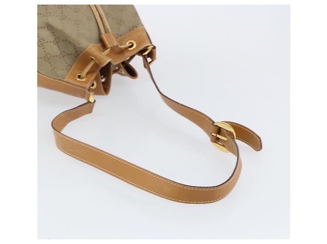 Borsa a Spalla GG Canvas Gucci Beige Oro 001 854 1627 Auth ep10612 D'oro - vista 7