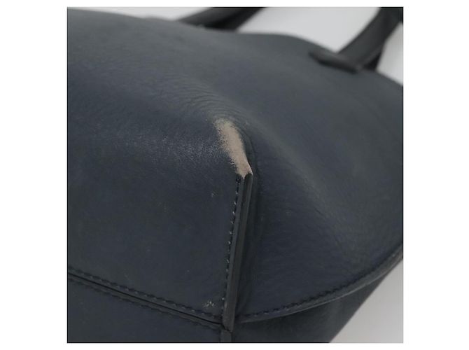 FENDI Borsa shopping All In in pelle blu navy Auth 141928 - vista 11