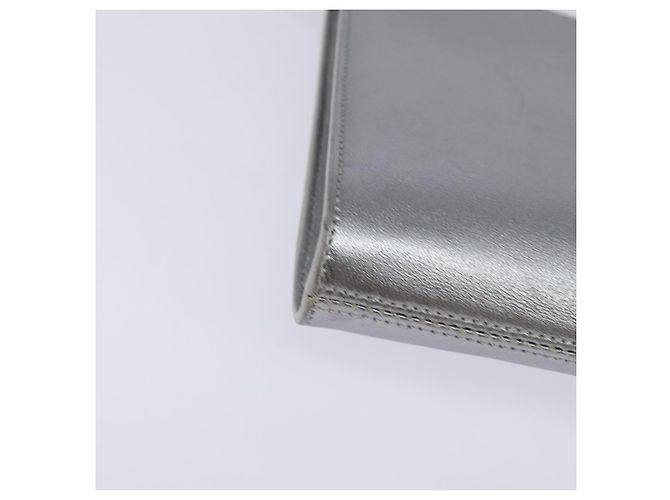 Borsa a Spalla Gancini in Pelle Salvatore Ferragamo Argento Auth bs29440 - vista 10