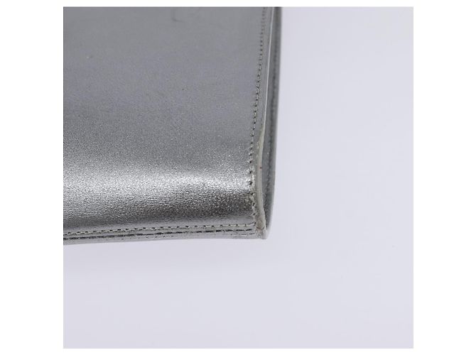 Borsa a Spalla Gancini in Pelle Salvatore Ferragamo Argento Auth bs29440 - vista 11