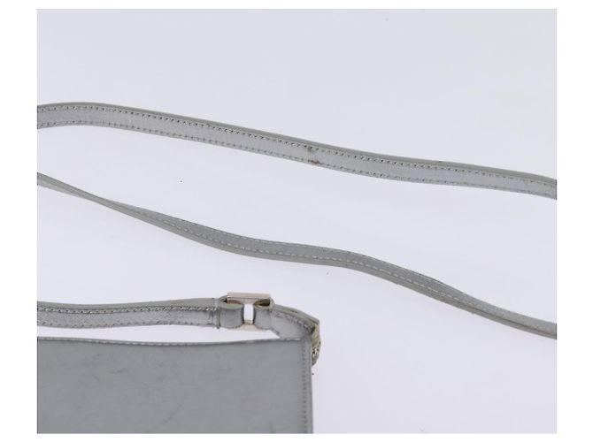 Borsa a Spalla Gancini in Pelle Salvatore Ferragamo Argento Auth bs29440 - vista 8