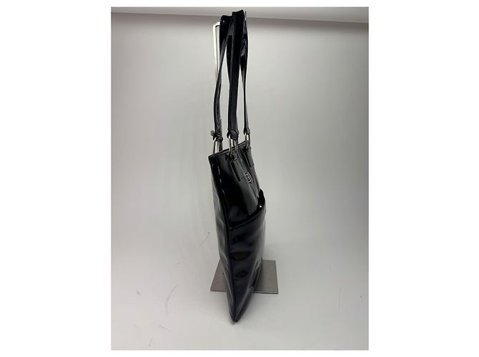 Vintage Patentleder Loewe Madrid Tasche schwarz - Ansicht 5