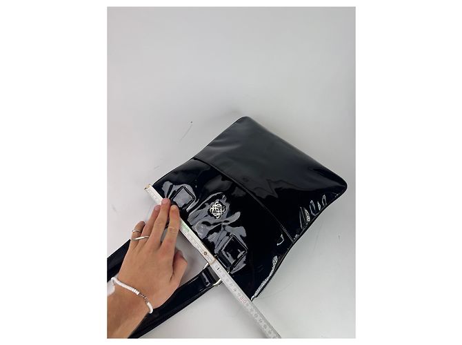 Vintage Patentleder Loewe Madrid Tasche schwarz - Ansicht 9
