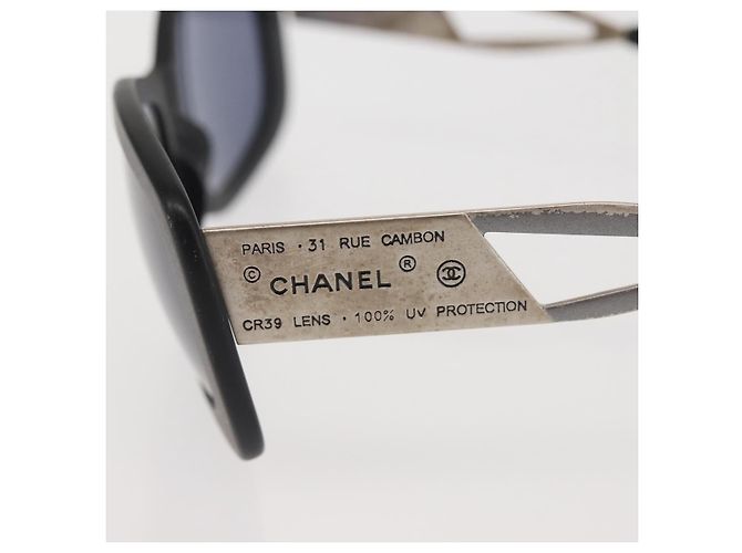 Occhiali da sole CHANEL Plastica Nera CC Auth BA6232 Nero - vista 10