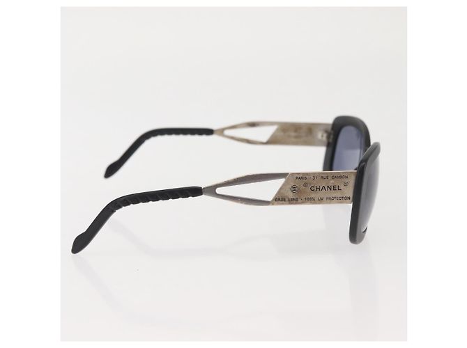 Occhiali da sole CHANEL Plastica Nera CC Auth BA6232 Nero - vista 8