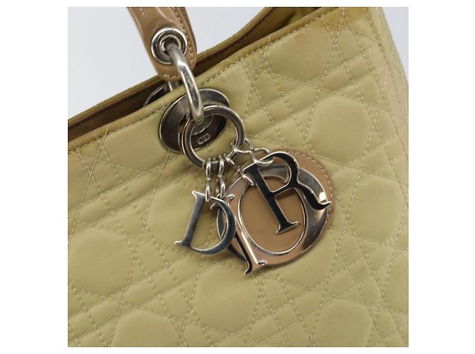 Borsa Canage in nylon beige argento Christian Dior Auth bs29100 - vista 14