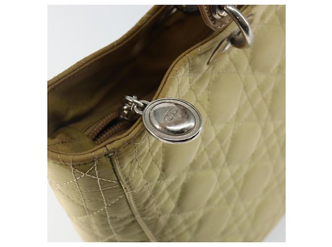 Borsa Canage in nylon beige argento Christian Dior Auth bs29100 - vista 15