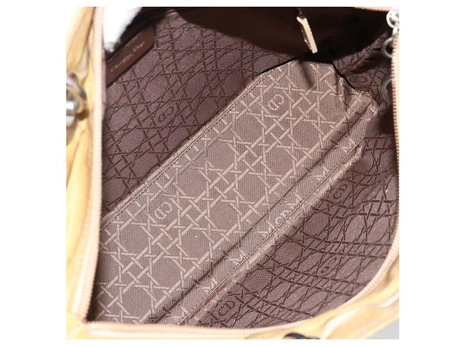 Borsa Canage in nylon beige argento Christian Dior Auth bs29100 - vista 18